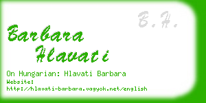 barbara hlavati business card